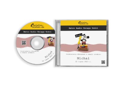 Deine Audiogrüße auf einer individuellen Audio CD mit personalisiertem Cover und bedrucktem CD-Label.