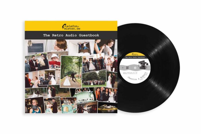 Personalized vinyl record cover with your own photos.